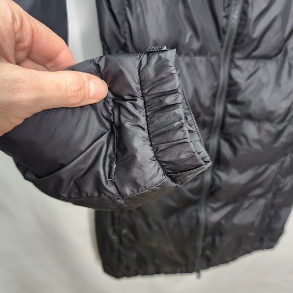 The North Face 550 Women's Black Puffer Quilted Long Hooded Winter Coat Size XS - Picture 7 of 15